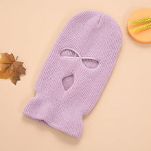将图片加载到图库查看器,Full Face Cover Mask Three 3 Hole Balaclava Knit Hat Army Tactical CS Winter Ski Cycling Mask Beanie Hat Scarf Warm Face Masks Knit Hat Full Face Cover Balaclava Hats Funny Party Embroidery Beanies Caps Hole Knitted Full Face Cover