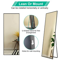 Load image into Gallery viewer, Full Length Mirror Aluminum Alloy Wall Mirror Free Standing Floor