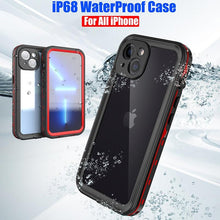 Load image into Gallery viewer, Full Sealed Underwater Case For iPhone 14 13 12 Pro Max Mini 11 XS Max XR 6 7 8 Plus 5 Waterproof Diving Swim Cover Waterproof Case for iPhone Slim Fit Snow Resistant Case Strong Phone Case & Screen Protector