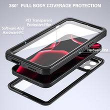 Load image into Gallery viewer, Full Sealed Underwater Case For iPhone 14 13 12 Pro Max Mini 11 XS Max XR 6 7 8 Plus 5 Waterproof Diving Swim Cover Waterproof Case for iPhone Slim Fit Snow Resistant Case Strong Phone Case & Screen Protector