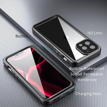 Load image into Gallery viewer, Full Sealed Underwater Case For iPhone 14 13 12 Pro Max Mini 11 XS Max XR 6 7 8 Plus 5 Waterproof Diving Swim Cover Waterproof Case for iPhone Slim Fit Snow Resistant Case Strong Phone Case & Screen Protector