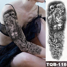 Load image into Gallery viewer, Full Women Man Realistic Waterproof Temporary Tattoo Tiger Stickers Luxury Big Design For Arm Thigh
