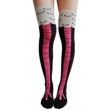 Load image into Gallery viewer, Funny Chicken Long Socks Fashion Cotton Funny 3D Unisex Over Knee High Socks Halloween Christmas Cartoon Gift Socks Fun Thigh Highs Chicken Legs Socks For Men And Women