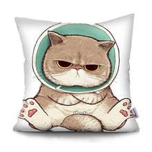 将图片加载到图库查看器,Funny Cute Cat Plush Cushion Pillow Covers Cat Pillow Cases Animal Kitty Pillowcase Cotton Linen Cushion Cover For Couch Cover Pillows Cases For Sofa Home Decoration Pillowcase Polyester Throw Pillow Case 45x45CM