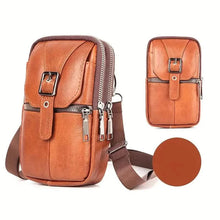 Load image into Gallery viewer, Genuine Leather Multifunctional Cell Phone Bag