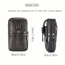 Load image into Gallery viewer, Genuine Leather Multifunctional Cell Phone Bag
