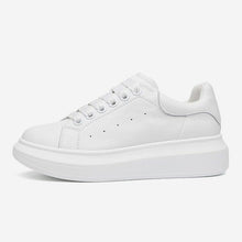 将图片加载到图库查看器,Genuine Leather Women Platform Sneakers Autumn Fashion Sports Little White Shoes Platform Flats Casual Lace Up Woman Comfort Walking Sneakers