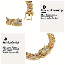 Load image into Gallery viewer, Geometric Bling Hip-Hop Cuban Chain Neckiace