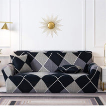 将图片加载到图库查看器,Geometric Sofa Covers Stretch Plaid Sofa Slipcovers for Living Room Elastic Sofa Cover Couch Armchair Cover Towel 1 2 3 4 Seater Slipcover For Sofas Loveseat Armchair Living Room Universal Furniture