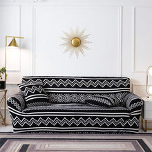 将图片加载到图库查看器,Geometric Sofa Covers Stretch Plaid Sofa Slipcovers for Living Room Elastic Sofa Cover Couch Armchair Cover Towel 1 2 3 4 Seater Slipcover For Sofas Loveseat Armchair Living Room Universal Furniture