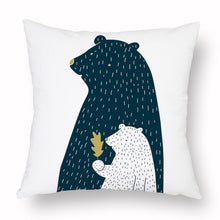 将图片加载到图库查看器,Geometry Cushion Cover Trees Cactus Bear Star Pattern Cushion Cover Pillowcase Cotton Pillow Sofa Throw White Printed Print Decorative Pillow Covers For Sofa Bed Sweet Home Decor Case 45x45CM