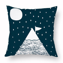 将图片加载到图库查看器,Geometry Cushion Cover Trees Cactus Bear Star Pattern Cushion Cover Pillowcase Cotton Pillow Sofa Throw White Printed Print Decorative Pillow Covers For Sofa Bed Sweet Home Decor Case 45x45CM