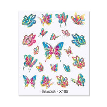 Load image into Gallery viewer, Geometry Line Stripe Nail Sticker Floral Butterfly Design Water Decals Slider Wraps Decoration Nail Art Accessories Water Transfer Nail Decals Sticker For Pretty Girl Self-Adhesive Nail Decals Designer Nail Stickers for Acrylic Decal Decoration