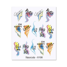 Load image into Gallery viewer, Geometry Line Stripe Nail Sticker Floral Butterfly Design Water Decals Slider Wraps Decoration Nail Art Accessories Water Transfer Nail Decals Sticker For Pretty Girl Self-Adhesive Nail Decals Designer Nail Stickers for Acrylic Decal Decoration