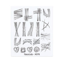 Load image into Gallery viewer, Geometry Line Stripe Nail Sticker Floral Butterfly Design Water Decals Slider Wraps Decoration Nail Art Accessories Water Transfer Nail Decals Sticker For Pretty Girl Self-Adhesive Nail Decals Designer Nail Stickers for Acrylic Decal Decoration