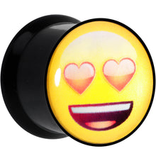Load image into Gallery viewer, 1/2 Licensed Heart Eyes emoji Acrylic Double Flare Plug Set