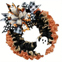 将图片加载到图库查看器,Ghost Halloween Wreath Front Door Décor