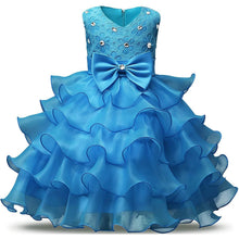 Load image into Gallery viewer, Girl Dress Kids Ruffles Lace Party Wedding Gown