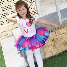 Load image into Gallery viewer, Girl's Layered Ballet Tulle Rainbow Tutu Skirt