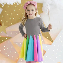 Load image into Gallery viewer, Girls' Rainbow Casual Dress