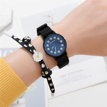 将图片加载到图库查看器,Girls Small Elegant Wrist Watch Women Fashion Nylon Strap Dress Quartz Watch Simple Wild Girlfriends Couple Watch Analog Quartz Watches With Nylon Strap Nylon Band Wristwatch