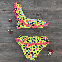 将图片加载到图库查看器,Girls Split Swimsuits Cute Shoulder Swimsuit Toddler Baby Girls 2 Piece Swimsuit Kids Bathing Beach Sun Suit Children Swimwear Bikini Set Girl Swimming Clothes Kids Bathing Suit Beachwear For Summer