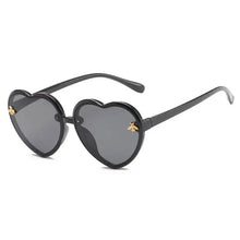 Load image into Gallery viewer, Girls Sunglasses UV Protection Heart Shaped Little Bee Decor Sunshade Glasses
