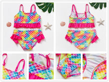 Load image into Gallery viewer, Girls Swimsuit High quality Girls swimwear Two pieces Kids Bikini Set Swimming Suit For Children Girls Swimsuit Flounce Bikini Set 2 Piece Swimwear Watermelon Ruffle Bathing Suits
