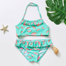 Load image into Gallery viewer, Girls Swimsuit Kids Swimwear Cute Print Kids Bikini Sets Girls Swimsuits Two Piece Bathing Suit Sets 3D Printed Swimwear Ruffle Style Children Swimwear Kids Beach Wear 2-16 Year