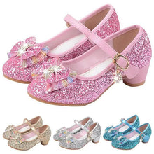 Load image into Gallery viewer, Girls'Heels Party Mary Jane Basic Pump Dress Crystal Bowknot