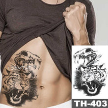 Load image into Gallery viewer, Gladiator Temporary Tattoo Sticker Flower Waterproof Big Modern Womens Mens Body Tattoo Luxury Design
