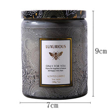 将图片加载到图库查看器,Glass Scented Candle Holder Romantic Wedding Candlestick Soy Candle For Home Large Glass Jar Candle Gift Long Burning Fine Transparent Crystal Glass Candlestick Dining Home Decor