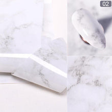 Load image into Gallery viewer, Glitter Marble Series Nail Transfer Foil Stickers Gold White And Black Bright Slider For Nails Decoration Manicures Marble Nail Art Stickers Water Transfer Nail Decals Full Wraps Gradient Acrylic Nail Kits for Women Manicure Decoration Accessory