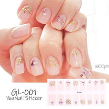 Load image into Gallery viewer, Glitter Series Shiny Manicure Decoration Designed Nail Art Stickers Nail Decoration Nail Wraps Shiny Tattoos Kids Nails Art Decoration Nail Strips Shiny French Tip Guides Stickers French Nail Stickers Form Fringe Guides