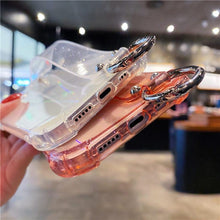将图片加载到图库查看器,Glitter Wrist Strap Transparent Shockproof Soft Cover with Strap Phone Case For iPhone 13 11 12 14 Pro Max XS Max XR X 7 8 Plus 12 13Pro 14 Transparent Soft Back Cover Adjustable Strap Iphone Case
