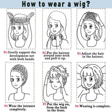 将图片加载到图库查看器,Glorious Synthetic Wigs Short Bob Wigs Black/Pink Bangs Wigs for Women Heat Resistant Fiber Hair Brazilin Wigs For Black Women Cosplay Wigs For Women