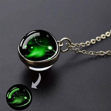 Load image into Gallery viewer, Glow-in-the-Dark Zodiac Pendant Necklace