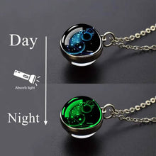 Load image into Gallery viewer, Glow-in-the-Dark Zodiac Pendant Necklace