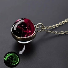 Load image into Gallery viewer, Glow-in-the-Dark Zodiac Pendant Necklace