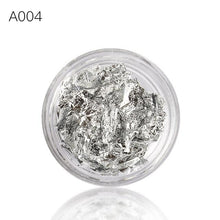 将图片加载到图库查看器,Gold Silver Irregular Aluminum Foil Paper Nail Art Sticker 3D Glitter Manicure UV Gel Polish Nail Decoration Tools Decoration Stickers Decoration New Gold Nail Transfer Foils for Nail Arts Nails Supply Holographic Effect Nail Art Foil Stickers