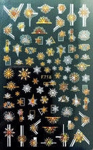 Load image into Gallery viewer, Gold Silver White Snowflakes 3D Nail Stickers Iridescent Self Adhesive Transfer Decals Manicures Art Decoration Slider Nails Decals Sticker Hot Sexy Girl Tip Back Glue Decal Cool Lollipop Self Adhesive Acrylic Tips Tool Decoration