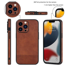 Load image into Gallery viewer, Gorgeous Luxury Genuine Leather Phone Case For iphone 13 Pro Max 12 11 14Pro Max XR XS MAX 7Plus Shockproof Cover Full Protective Slim Leather Luxury PU Flexible Bumper Non-Slip Grip Shockproof Full Body Protective Cover Men Women Phone Cases