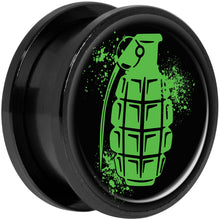 Load image into Gallery viewer, Green Grenade Black Anodized Screw Fit Plug Set 20mm