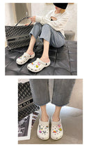 Load image into Gallery viewer, Gray Cute Summer Sandals Women Beach Sandals Non Slip Comfortable Lightweight Outdoor Sandals Woman Light Weight Quick Drying Slip-On Garden Clog Shoes Rubber Slipper