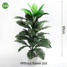 Load image into Gallery viewer, Green Artificial Palm Leaves Plastic Tropical Tree Fake Indoor Outdoor Garden Home Outdoor Decorations
