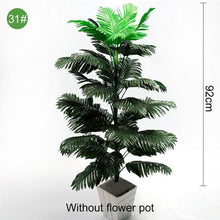 Load image into Gallery viewer, Green Artificial Palm Leaves Plastic Tropical Tree Fake Indoor Outdoor Garden Home Outdoor Decorations