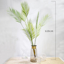 Load image into Gallery viewer, Green Artificial Palm Leaves Plastic Tropical Tree Fake Indoor Outdoor Garden Home Outdoor Decorations