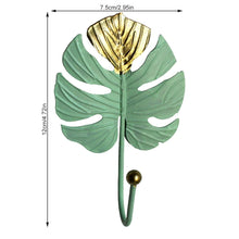 Load image into Gallery viewer, Green Gold Single Leaf Hanging Coat Hook Mini Wall Key Hook Home Decoration Modern Home Hanger Leaf Shape Coat Hooks Wall Mounted Hooks
