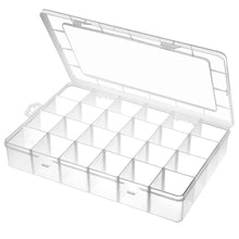 Load image into Gallery viewer, Grids Plastic Organizer Box Craft Organizer Storage with Adjustable Dividers Bead Box Fishing Tackles Box Jewelry Box Plastic Craft Storage Box Thick Hard Plastic Hobby Craft Storage Box