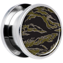 Load image into Gallery viewer, Tiger Camo Print Steel Screw Fit Plug Set 9/16